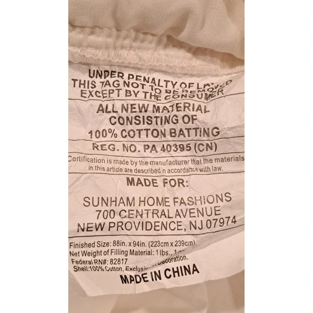Nate Bercus White Cotton Embroidery Duvet Cover +Thin Layer of Insulation Queen